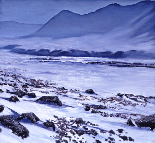  David Rosenthal Oil Painting Cordova Alaska, The John River Alaska Brooks Range image